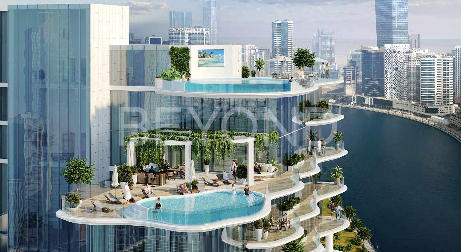 Chic Tower–апартаменты рядом с Dubai Canal