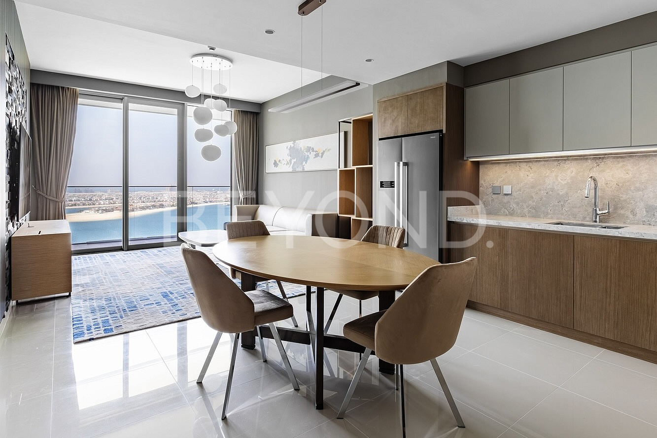 Beach Isle – прибрежный элитный апартамент с прямым видом на Palm Jumeirah и Персидский залив
