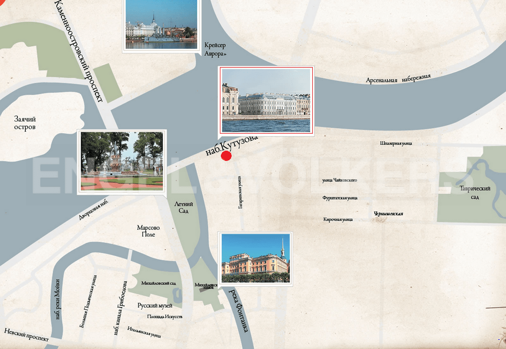 «особняк кушелева-безбородко» - редкое предложение в тихом месте на наб.кутузова фото 1