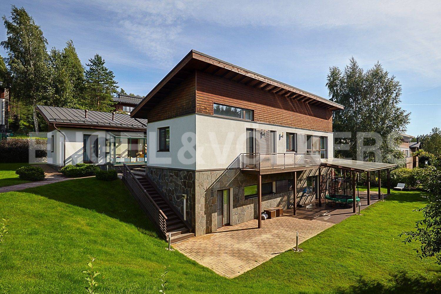 «горки спб» - загородный дом в стиле «скандинавский конструктивизм» в клубном поселке  фото 1