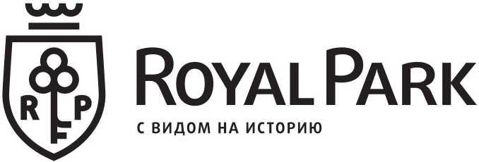 Логотип Royal Park – элитный комплекс апартаментов на Петровском острове с собственной мариной и территорией 3 га
