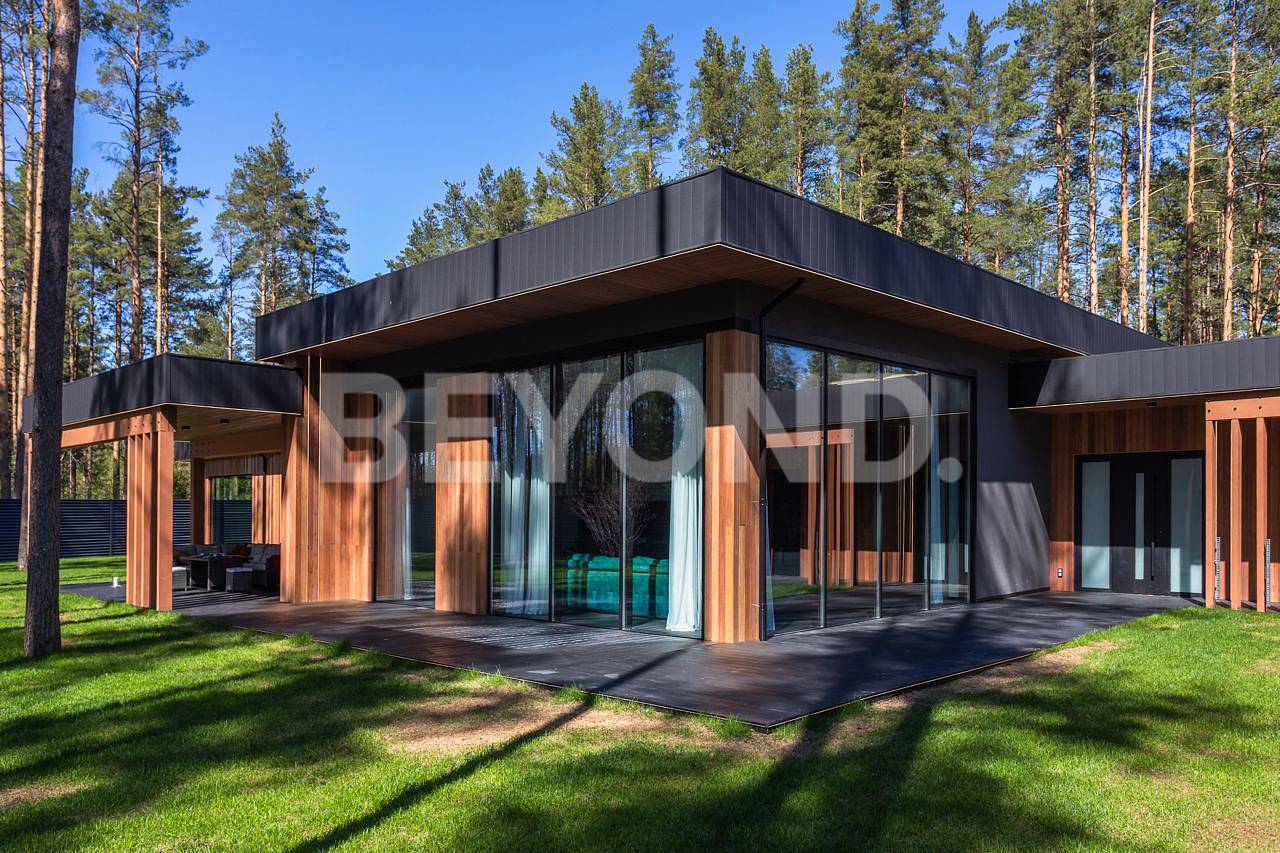 "охтинский парк" - современная вилла в закрытом коттеджном поселке фото 1