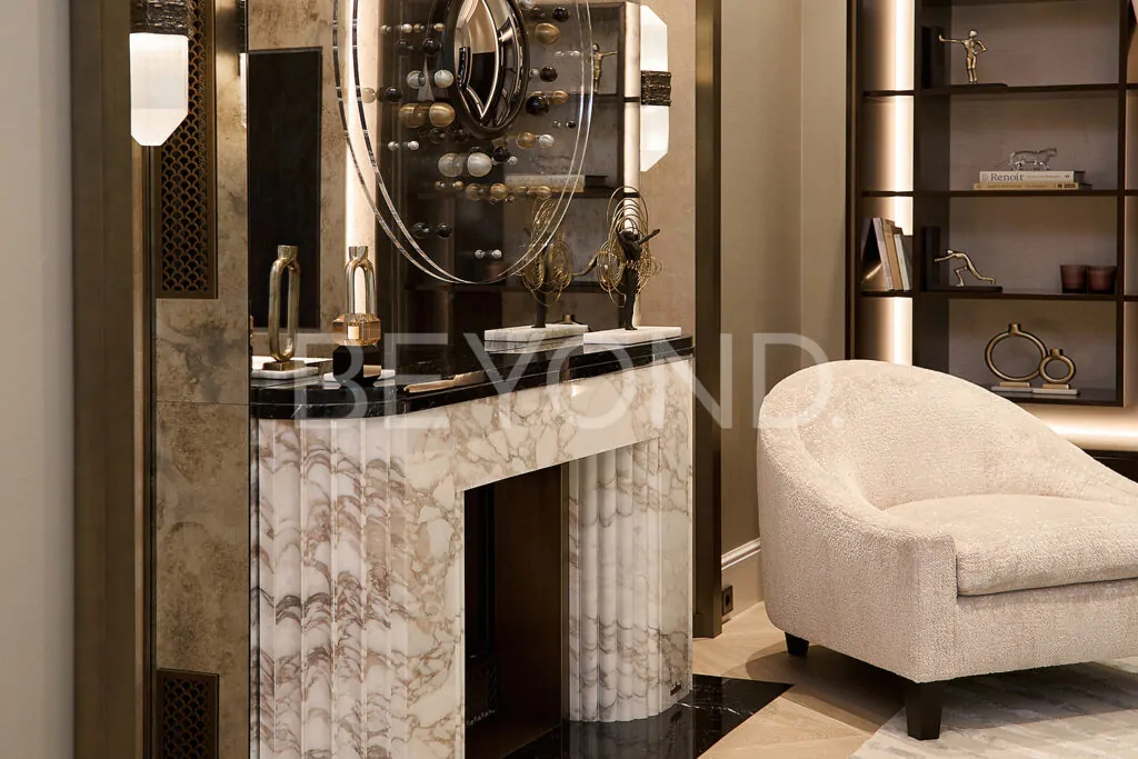 мраморный камин гостиной