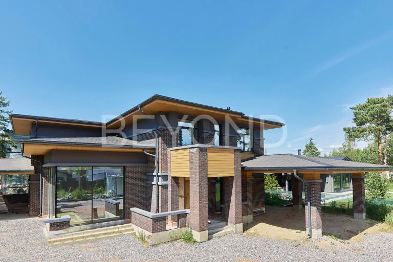 "репино парк" - дом в благородной стилистике ф. л. райта фото 4