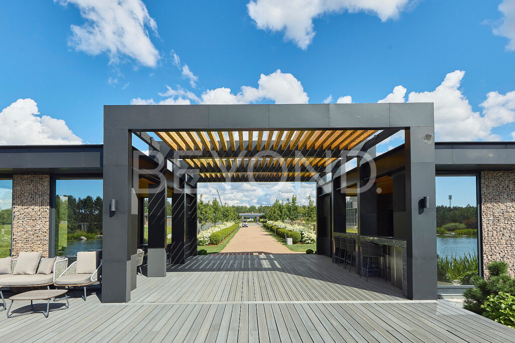 Лаунж-зона в поселке