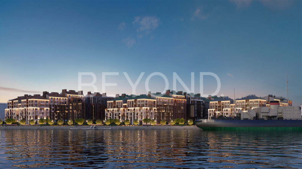 Вид на комплекс с воды