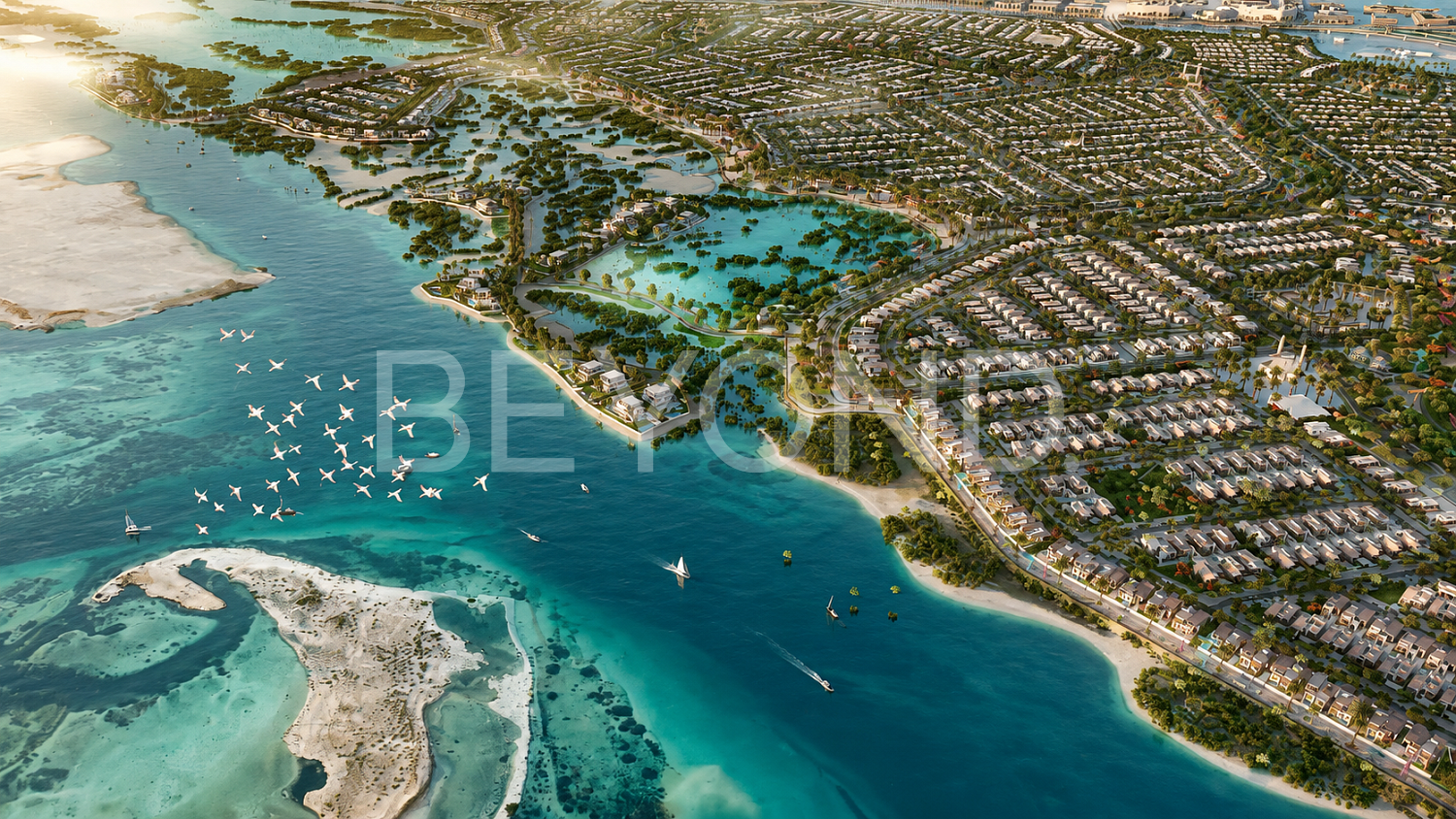 saadiyat lagoons - неповторимая коллекция вилл с собственными участками на побережье в окружении мангровых лесов, лагуны и парка с розовыми фламинго. фото 3